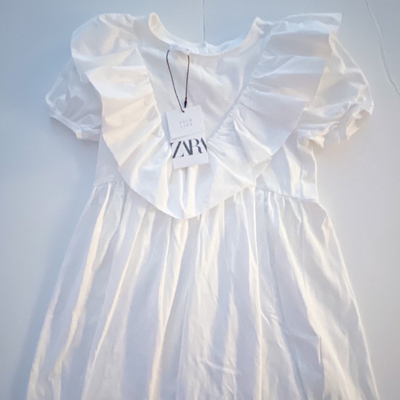 2x30 Zara Girls White Cotton Dress - Picture 5 of 6